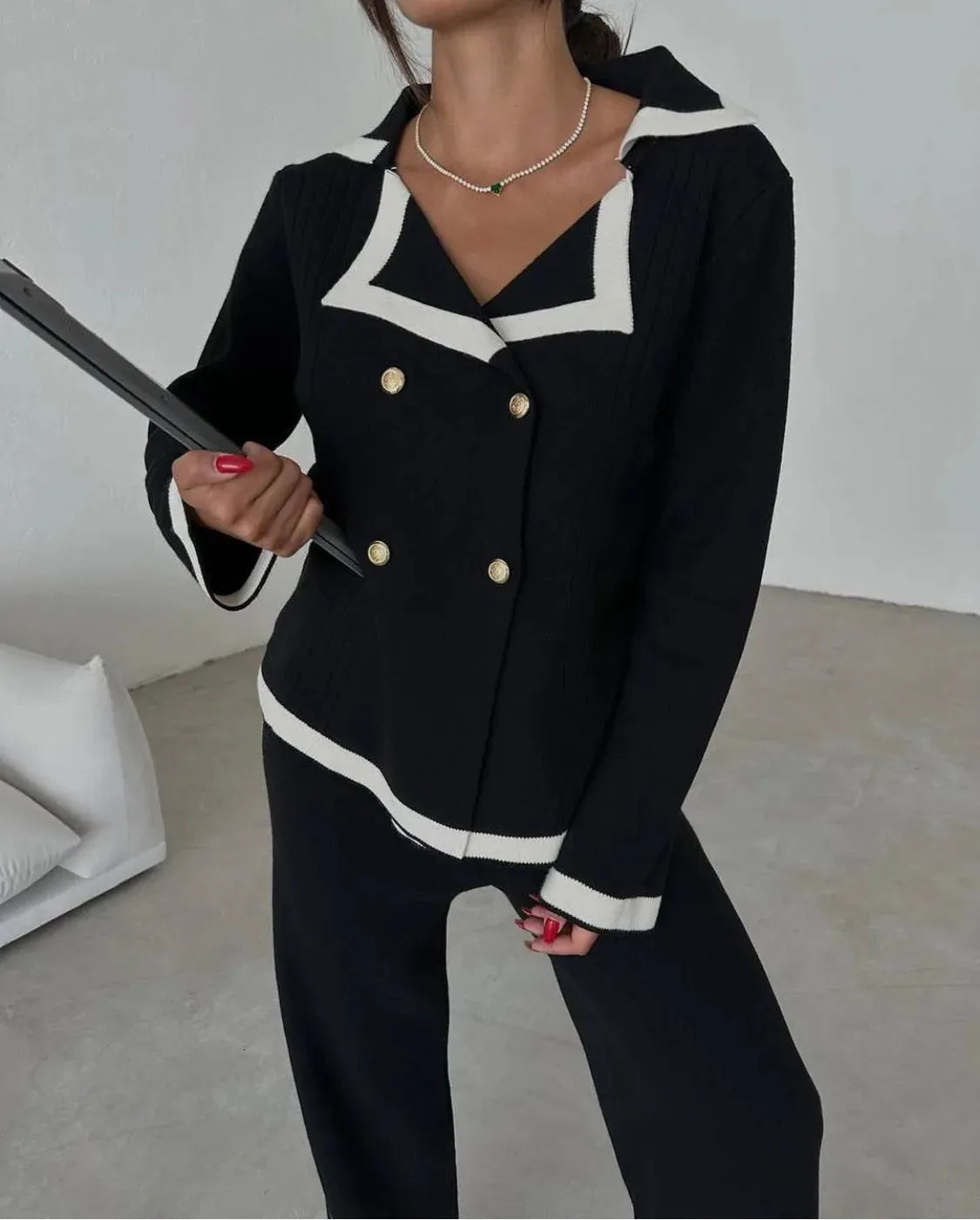 Dames Set Warme Stof Elegante Pasvorm