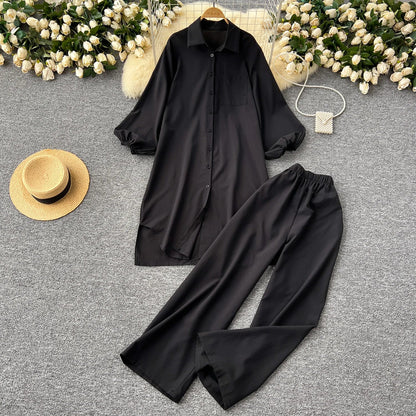 Vrouwelijke Zomerbroek Set Met Wijde Broek Comfortabel
