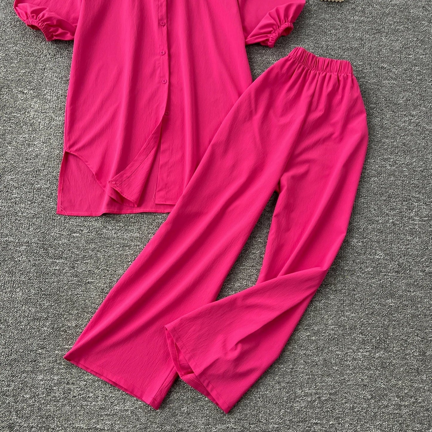Vrouwelijke Zomerbroek Set Met Wijde Broek Comfortabel