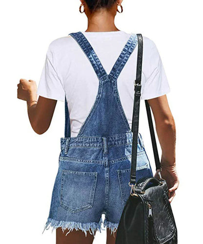 Ritssluiting Denim Jumpsuit Zomer Overalls