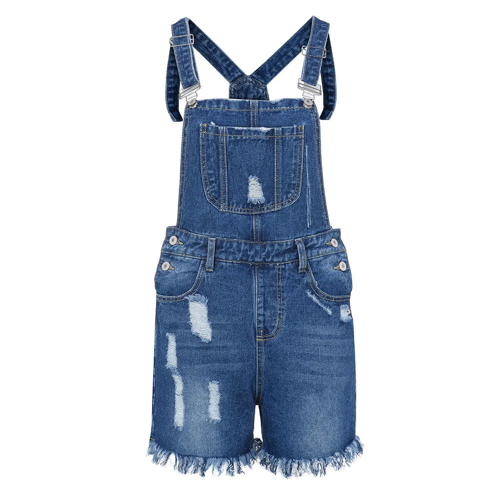 Ritssluiting Denim Jumpsuit Zomer Overalls