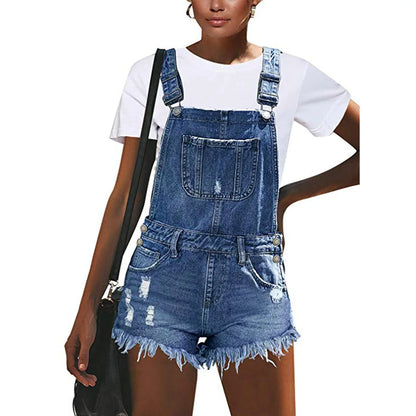 Ritssluiting Denim Jumpsuit Zomer Overalls