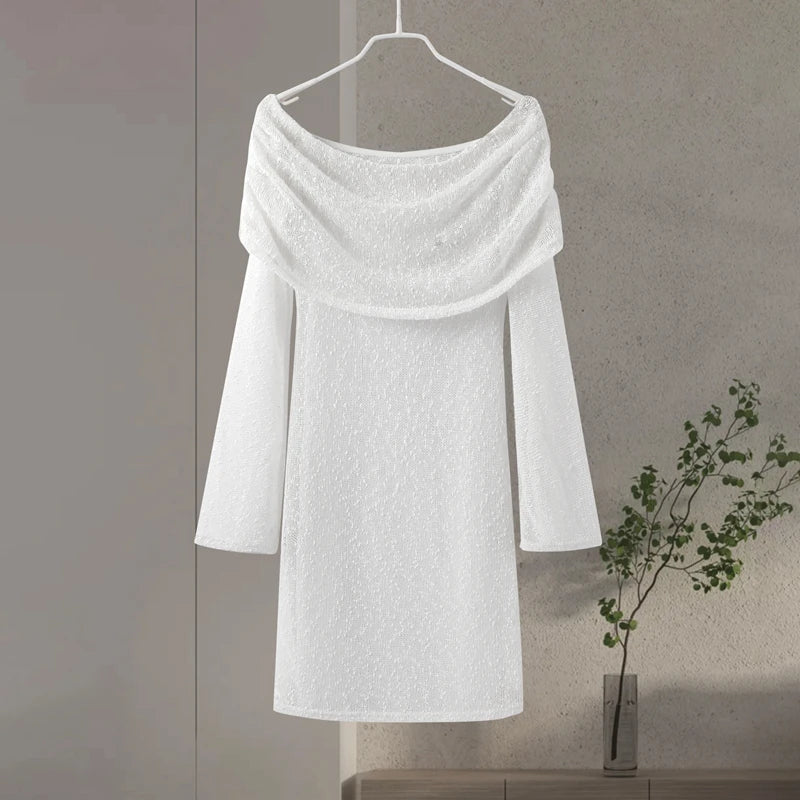 Sexy Off Shoulder Mini Jurk Zwart Kort Jurken