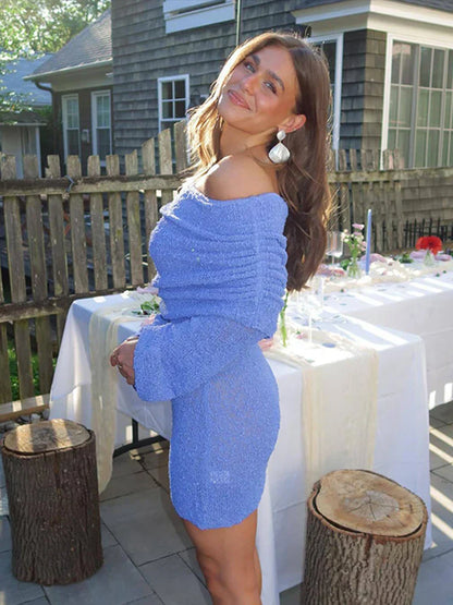 Sexy Off Shoulder Mini Jurk Zwart Kort Jurken