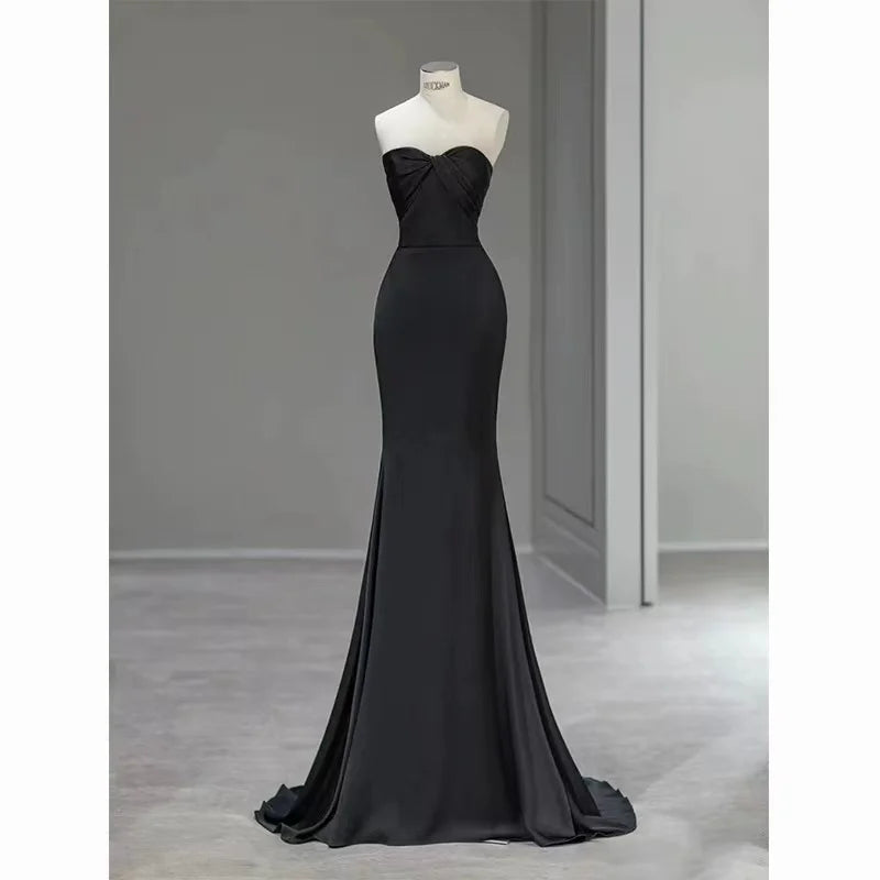 Zijden Maxi Jurk voor Vrouwen Elegante Avondjurk