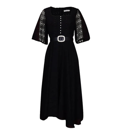 Zomerjurk Vrouw Chiffon Elegant Slank Holle Jurk Zomerse Stijl