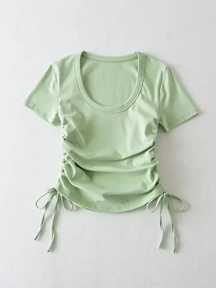 Zijden Crop Tops Zomerjurkje Voor Vrouw