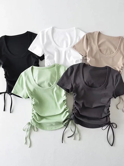 Zijden Crop Tops Zomerjurkje Voor Vrouw