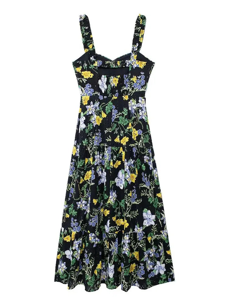 Zomerse Midi Jurk Mouwloos Riviera Stijl