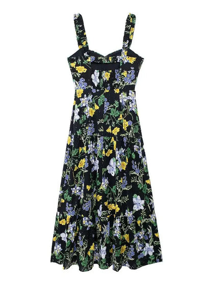 Zomerse Midi Jurk Mouwloos Riviera Stijl