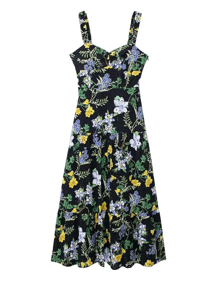 Zomerse Midi Jurk Mouwloos Riviera Stijl