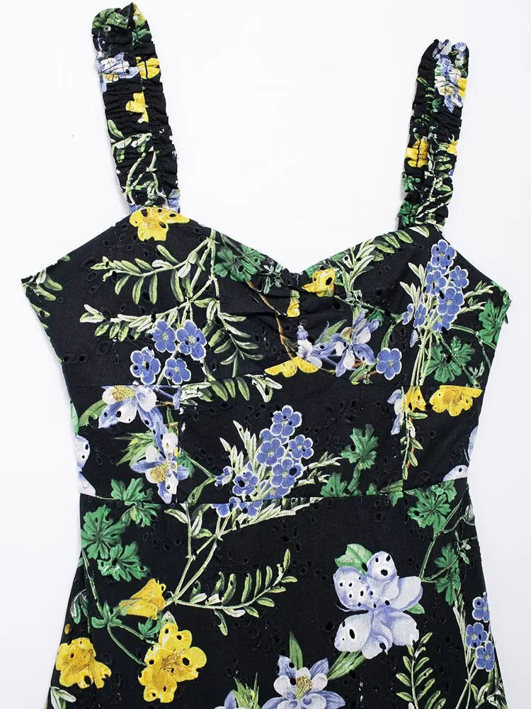 Zomerse Midi Jurk Mouwloos Riviera Stijl