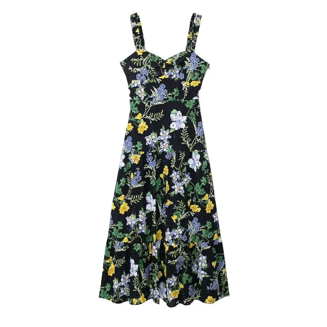 Zomerse Midi Jurk Mouwloos Riviera Stijl
