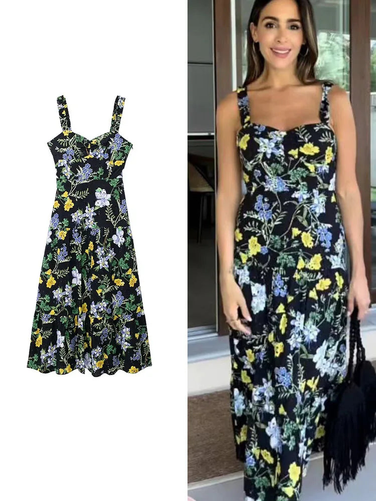 Zomerse Midi Jurk Mouwloos Riviera Stijl - StudioMarella