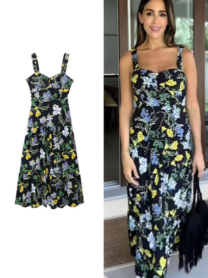 Zomerse Midi Jurk Mouwloos Riviera Stijl - StudioMarella