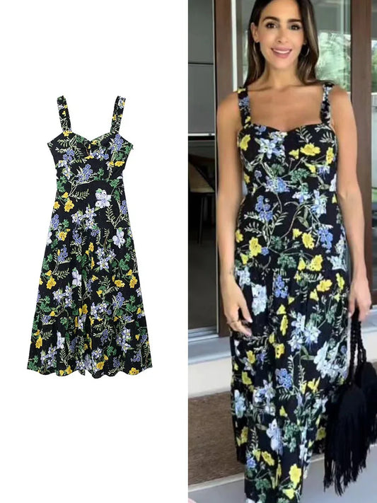 Zomerse Midi Jurk Mouwloos Riviera Stijl - StudioMarella