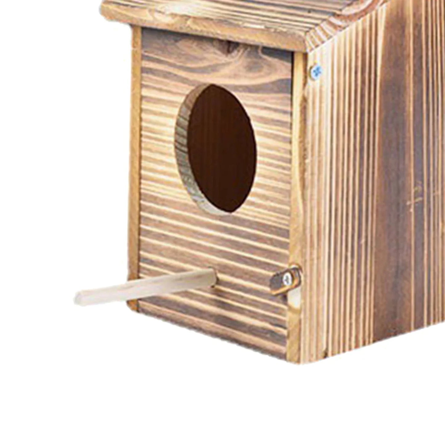 Vogelhuis Hout Hangend Buiten Weerbestendig 22x15cm Tuin Vogelnest Nestkastje Mezen Decoratief Natuurlijk