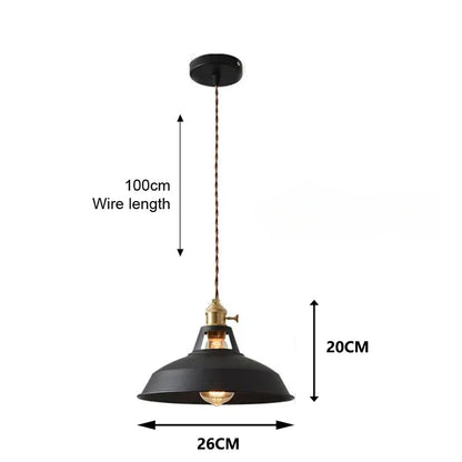 Aluminium hanglamp met E27 fitting in 8 moderne kleuren
