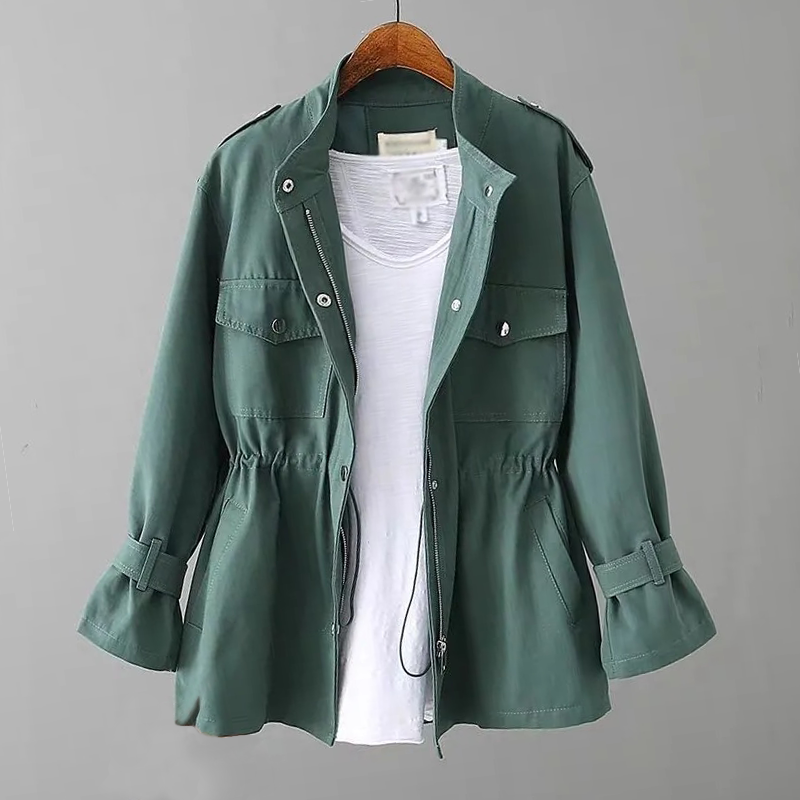 Dames Trenchcoat Langer Model Waterdicht Klassieke Stijl