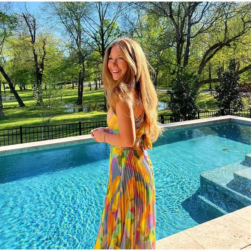 Zomerjurk Vrouw Veelkleurig Bloemenprint