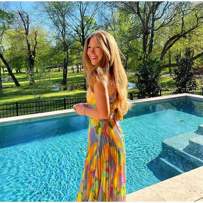Zomerjurk Vrouw Veelkleurig Bloemenprint
