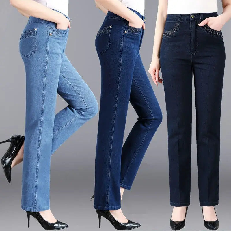 Casual Denim Broek Voor Vrouw Comfortabele Stijl - StudioMarella