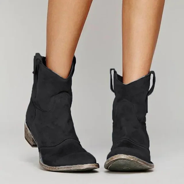 Dames Cowboylaarzen Enkel Western Stijl Vintage Look - StudioMarella