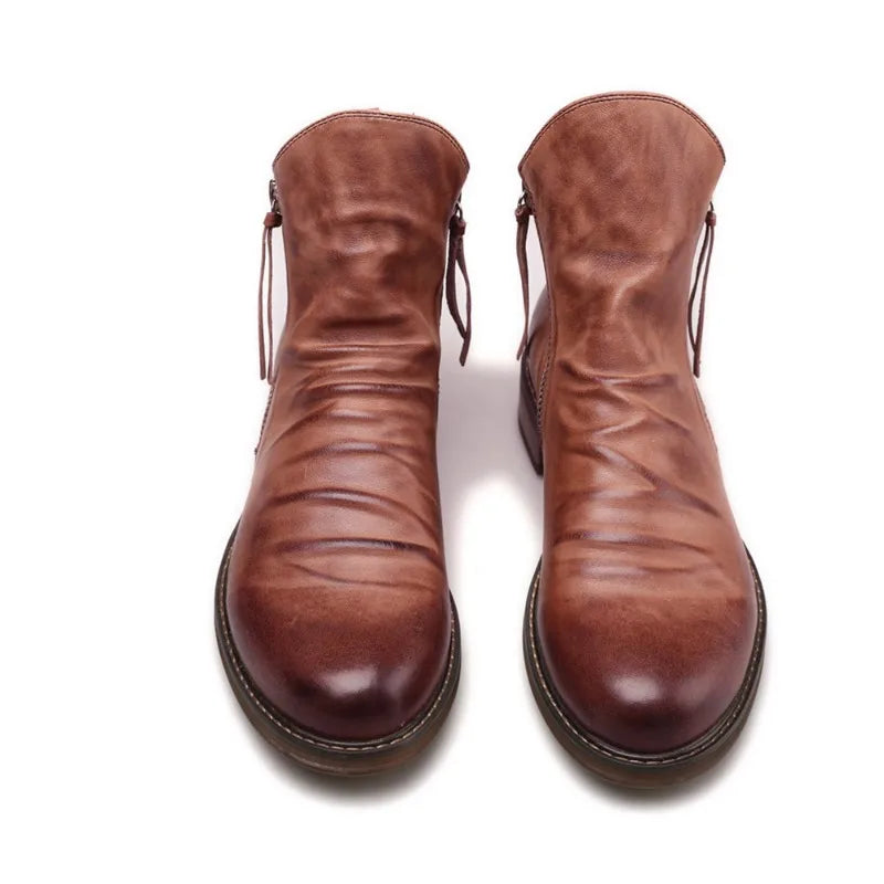 Zwarte Leer Chelsea Boots voor Heren