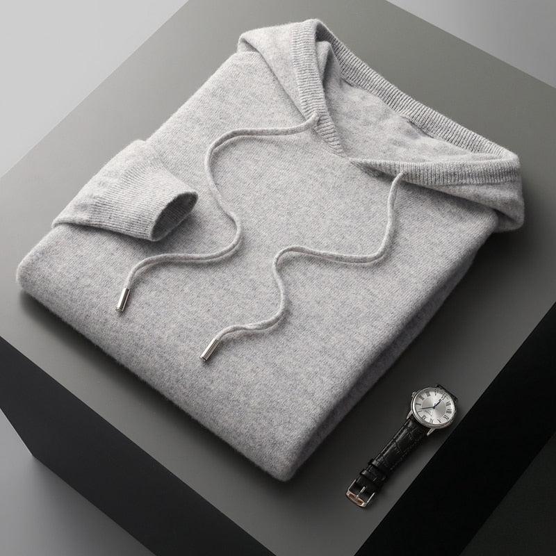Wollen Hoodie met Capuchon voor Heren – Warm en Ademend Merino Trui – Thermoregulerende Outdoorkleding – Meerdere Kleuren