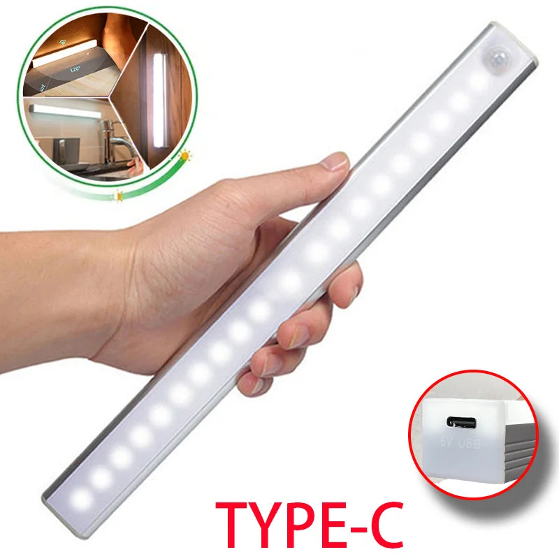 Bewegingssensor LED Nachtlampje 50cm Draadloos Dimbaar Batterij Verlichting Gang Kast Trap Warm Wit Koel Wit