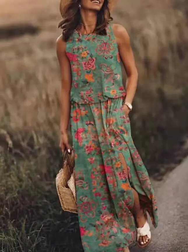 Vrouwen Maxi Jurk Lange Zomerjurk Mooi Model