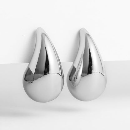 Chunky Teardrop Oorbellen Roestvrij Staal Goud of Zilver Elegante Druppelvorm Statement Sieraden