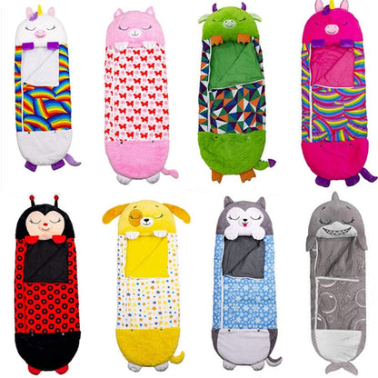 Kinderslaapzak met Vrolijk Diermotief – Zacht Fleece voor Avonturen en Sleepovers