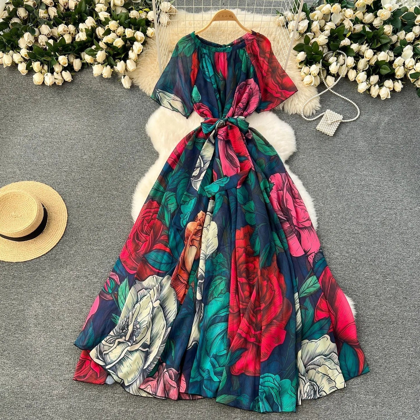 Bloemenjurk Elegante Vrouwelijke Zomerjurk