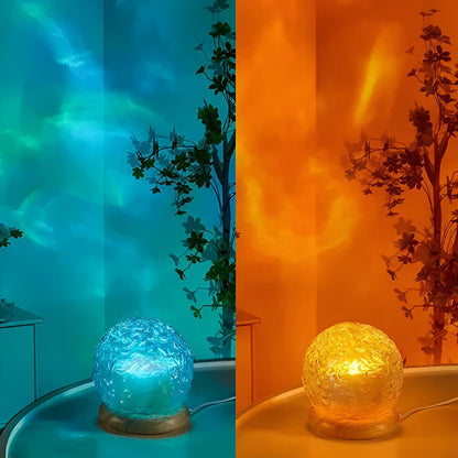 Projectielamp Golfprojectie 360° Draaibaar Dimbaar USB Slaapkamer Sfeerverlichting Kristallen Bol Wand Plafond