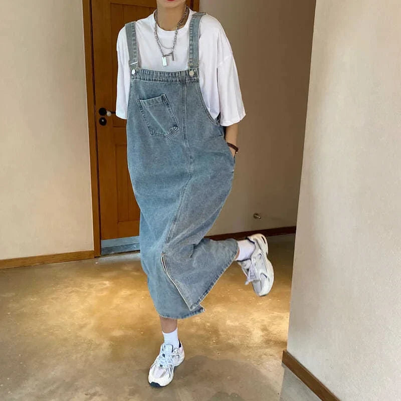 Dames Oversized Denim Jurk Lichtblauw Losse Zomerjurk - StudioMarella