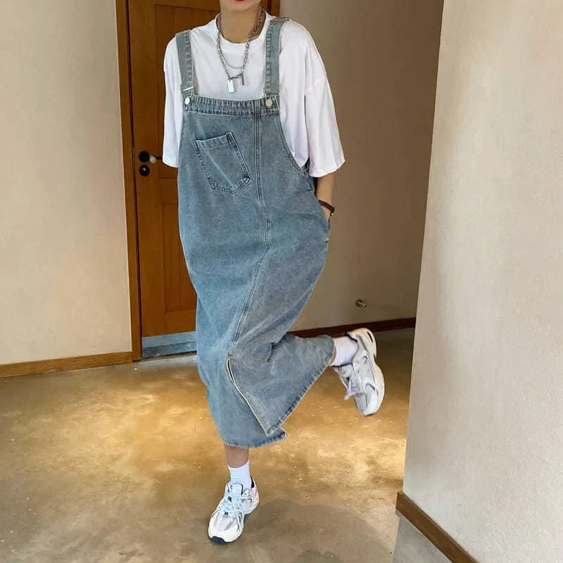 Dames Oversized Jurk Lichtblauw Denim Mode - StudioMarella
