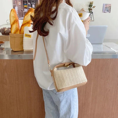 Strooien Crossbody Tasje voor Dagelijks Gebruik
