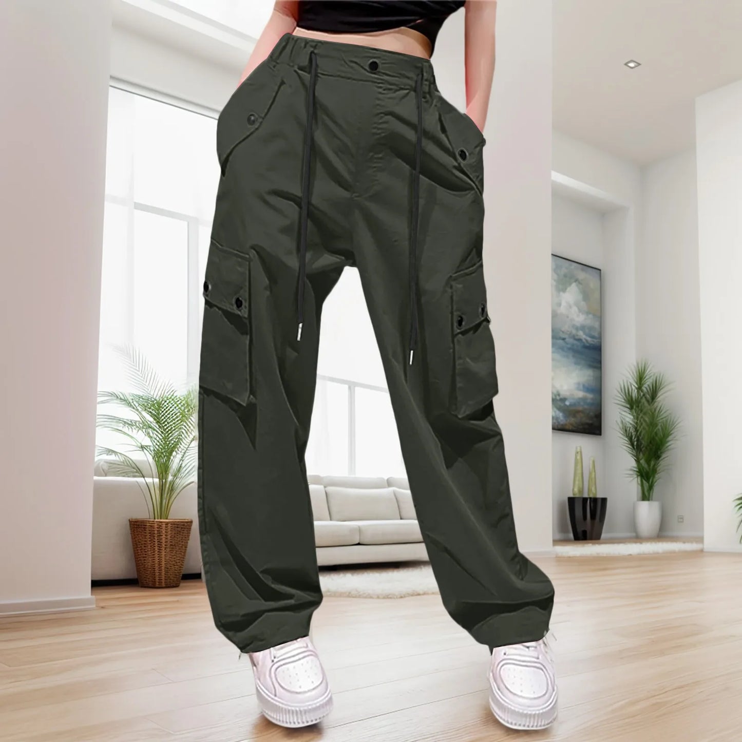 Grijze Cargo Broeken Urban Stijl