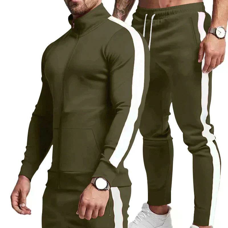 Heren Sportoutfit 2-Delig Trainingspak Comfortabel