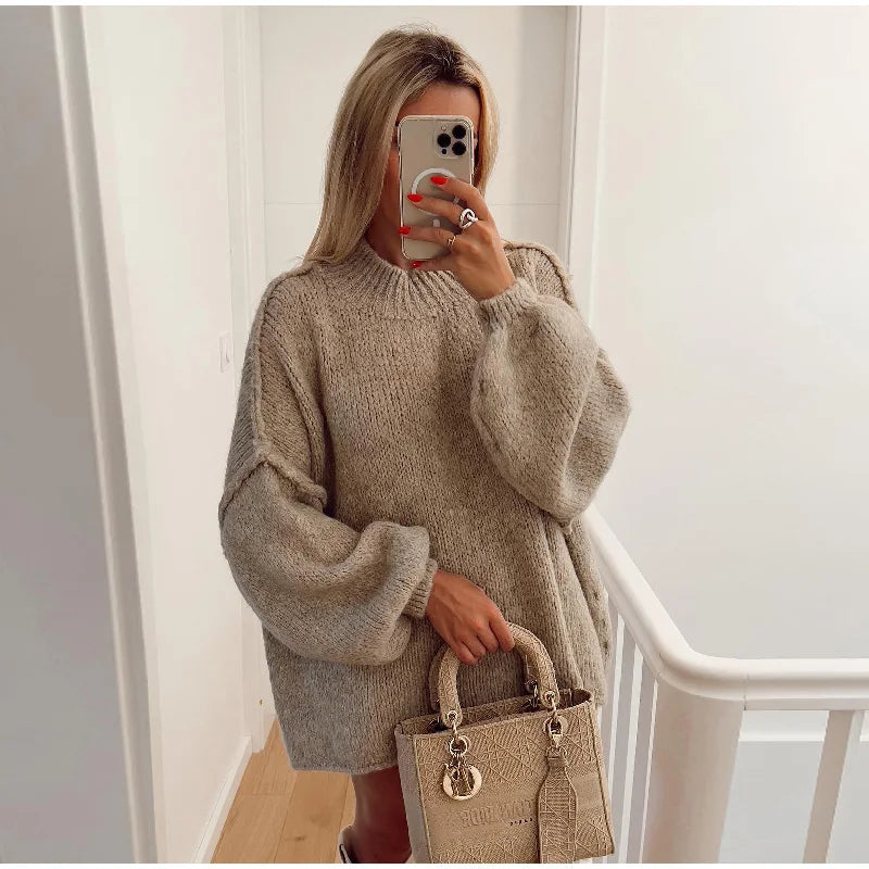 Gebreide Trui Dames Oversized Zacht en Warm