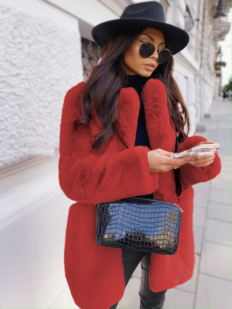 Dames Imitatiebontjas Warm en Stijlvol voor Herfst en Winter