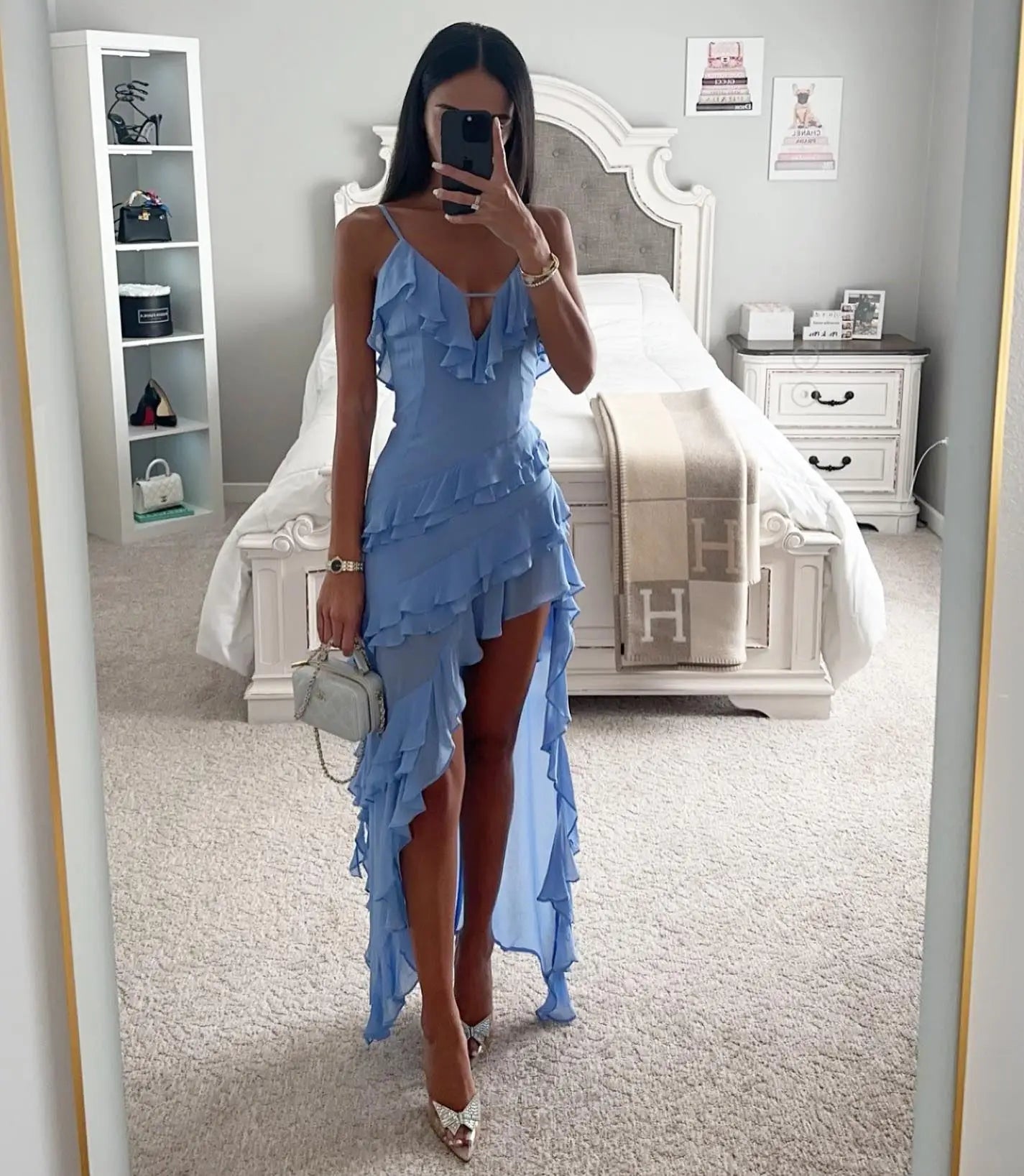 Zomerjurk Asymmetrisch Elegante Vrouwelijke Jurk