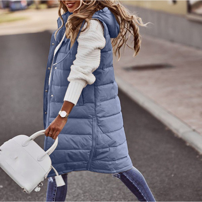 Lange Bodywarmer Dames Stijlvol Warm Comfortabel