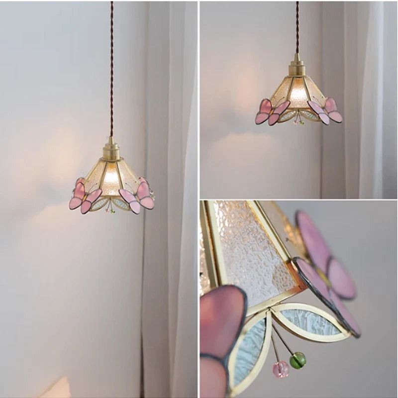 Hanglamp Tiffany Gebrandschilderd Glas Koper E27 Woonkamer Eetkamer Slaapkamer Vintage Retro Pendel Lamp Sfeerverlichting Keuken Gang