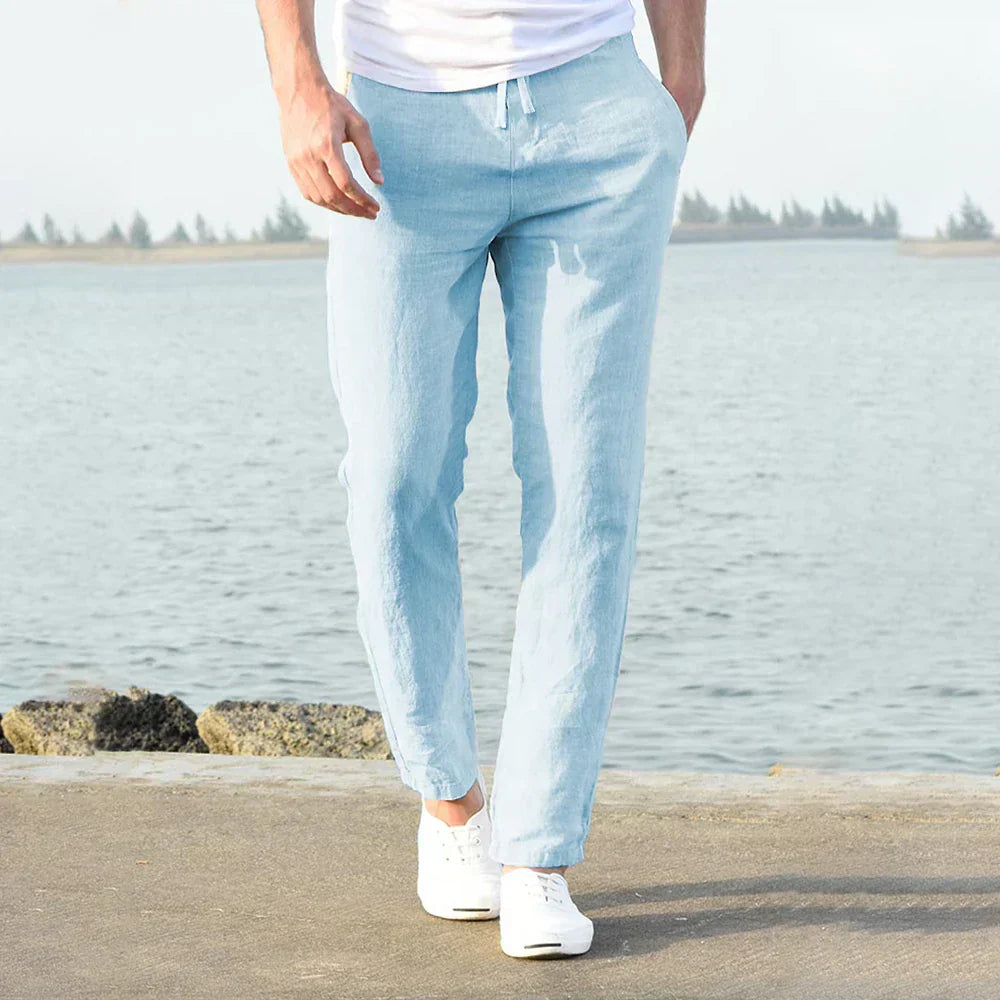 Linnen Broek Heren Zomer Licht Comfortabel