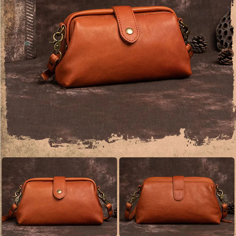 Handgemaakte Retro Schoudertas Leer Vintage Crossbody Dames Handtas Bohemian Stijl Draagtas Everyday