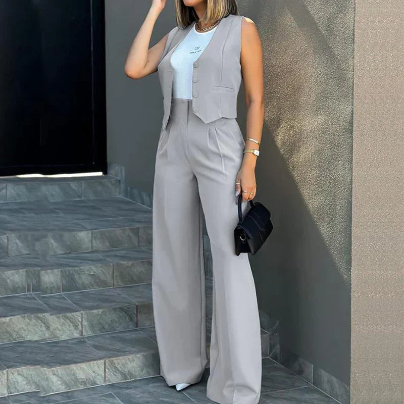 Dames Mode Set Stijlvolle Jurk en Jasje Collectie