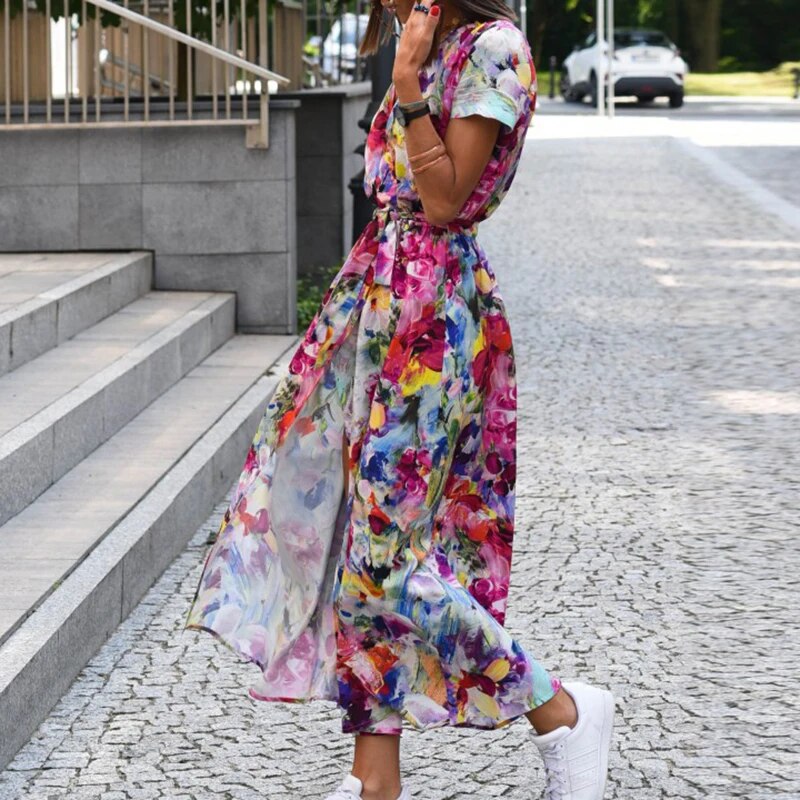 Dames Jurk Bloemenprint Lente Zomer Collectie