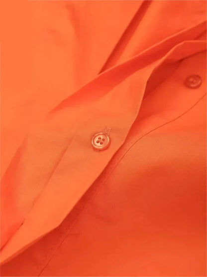 Oranje Zomerjurk Kort voor Dames met Riem
